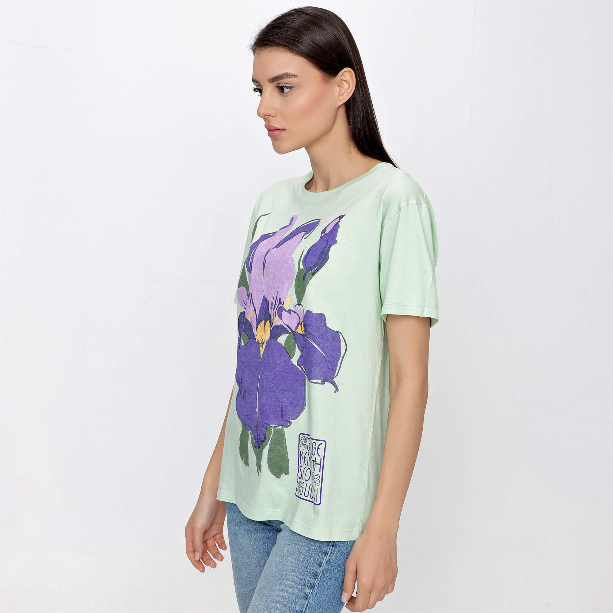 Gucci - Gucci x George Kenneth Scott Green Cotton Floral Print Tshirt